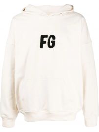 Fear Of God Everyday raised-logo cotton hoodie Everyday raised-logo cotton hoodie at Farfetch